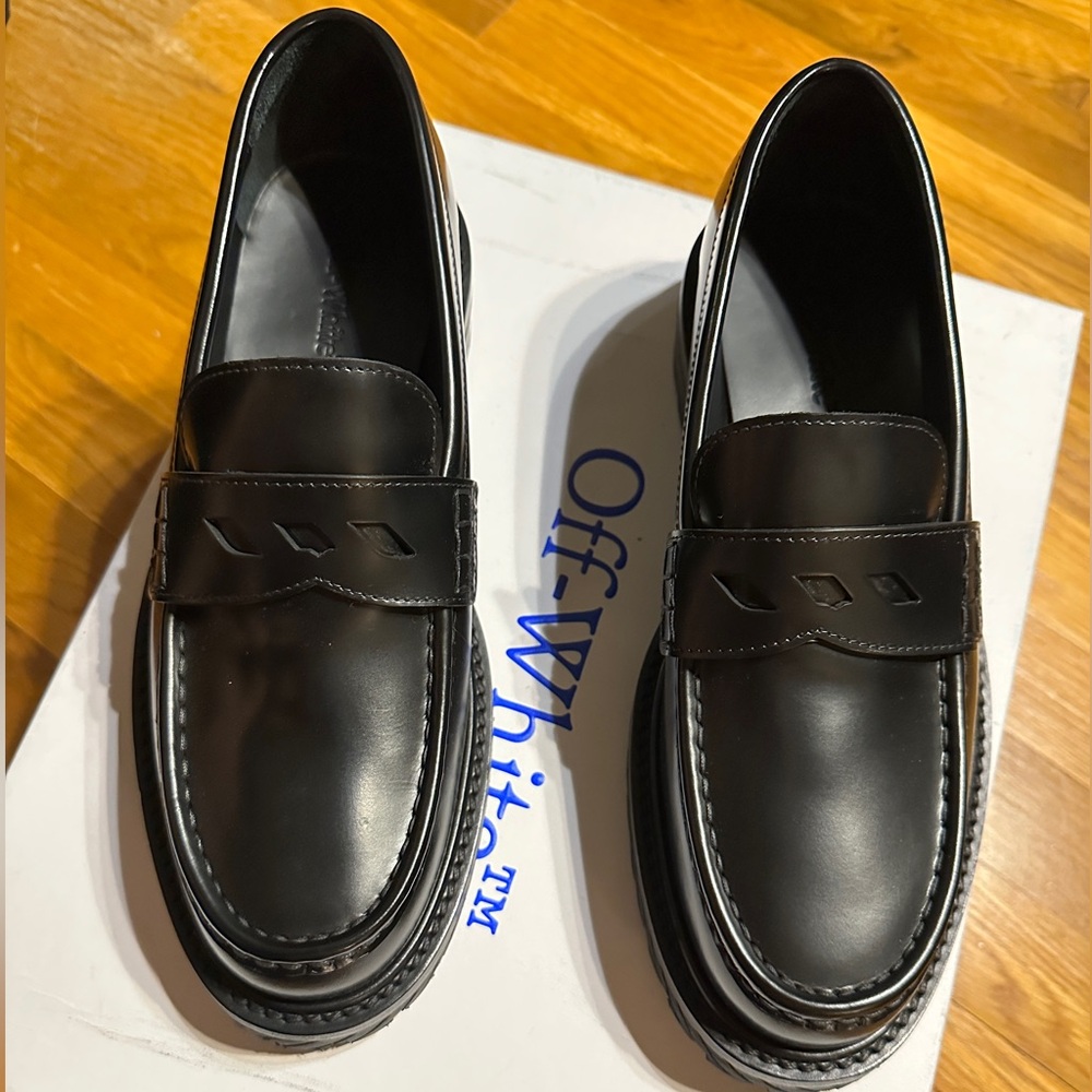 Off White - Men’s Combat Leather Loafer - Black - Size 7 (US) - NEW!
